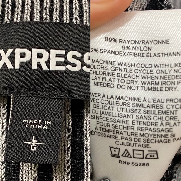 Express Midi Sweater Knit Vertical Stripes Dress NWOT - Picture 12 of 14